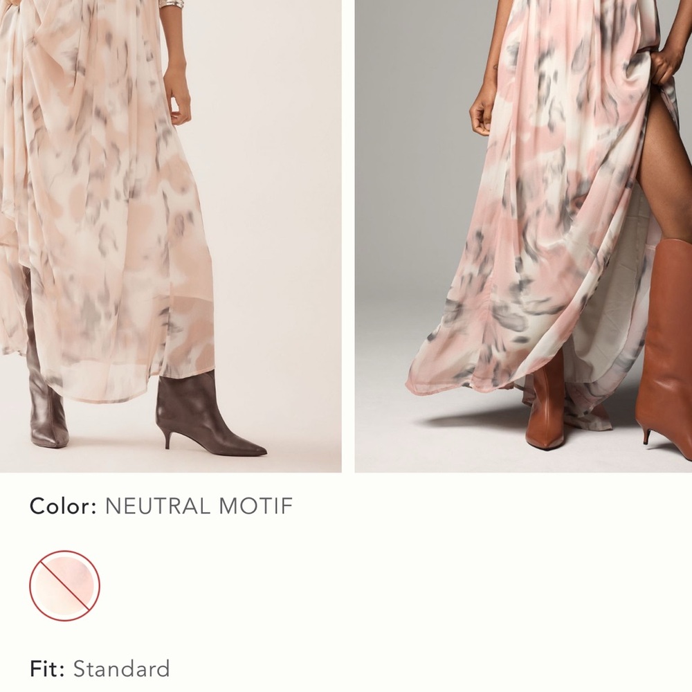 Maeve Halter Sheer Printed Maxi Dress